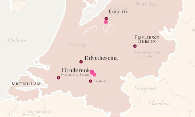 Map of Haarlem area in Noord-Holland, Netherlands